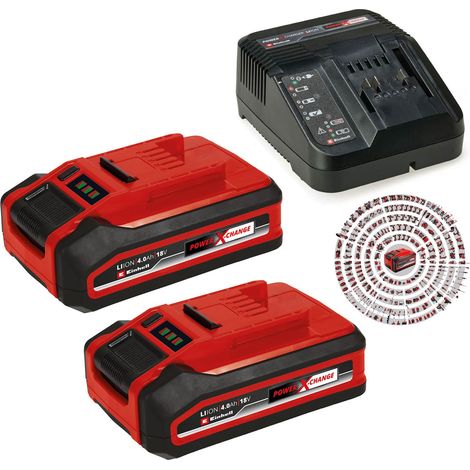 Einhell Professional 18v 4.0Ah PLUS Battery x 2 + Fast Charger PXC Starter Kit (1/5)