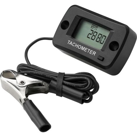 Jauge de Tachymètre Inductif à Essence Numérique LCD étanche pour Moto Motocross Tondeuse à gazon Générateur de Souffleuse à Neige Scooter Tronçonneuse (1/5)
