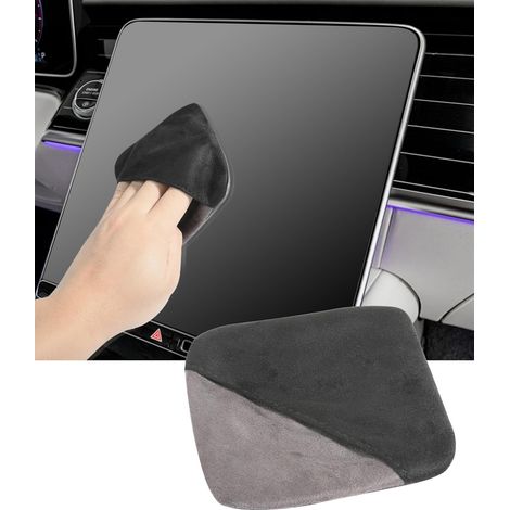 Chiffon de nettoyage pour écran de voiture - Nettoyant pour écran tactile, chiffon de nettoyage pliable pour écran de voiture, tampon de nettoyage en microfibre, adapté aux écrans LCD du tableau de bo (1/3)