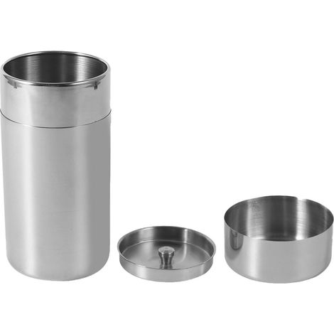 Lot de 1 boîte à thé en acier inoxydable, grande capacité pour café et sucre, rangement cuisine et maison. (1/5)