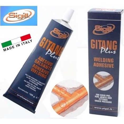 Adesivo trasparente gitang plus incollaggio tubi plastica pvc a pressione 125gr (1/3)