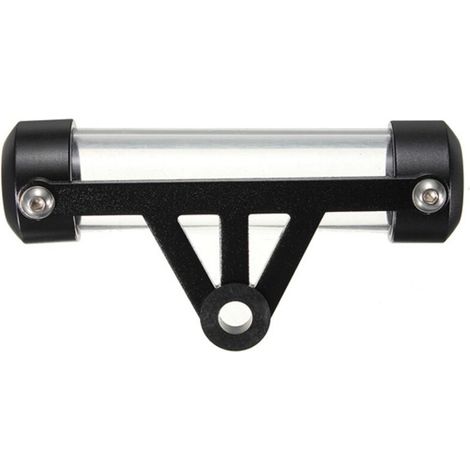 Support de Vignette,Cylindrique Moto en Alliage d'aluminium et Acrylique Générale Tube à Disque de Sécurité Étanche Titulaire Cadre pour la Plupart des Motos 11.5 x 2.6cm (Noir) (1/5)