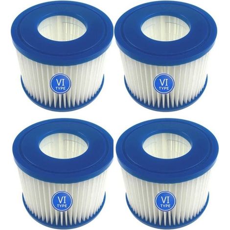 4 Pièces Cartouches Filtrantes de Rechange Pour piscine Lay-Z-Spa Bestway Flowclear Bestway SPA type VI (1/4)