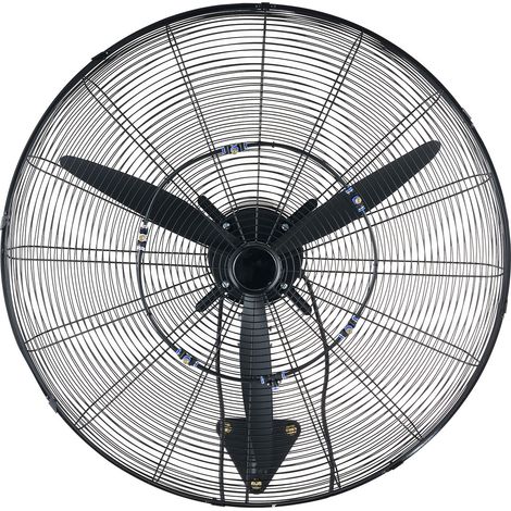 Mophorn Ventilateur mural industriel avec brumisateur 76 cm, idéal pour ateliers et salles de sport, protection IP44, 3 réglages de vitesse, angle ajustable, pales en aluminium et grille en acier (1/5)
