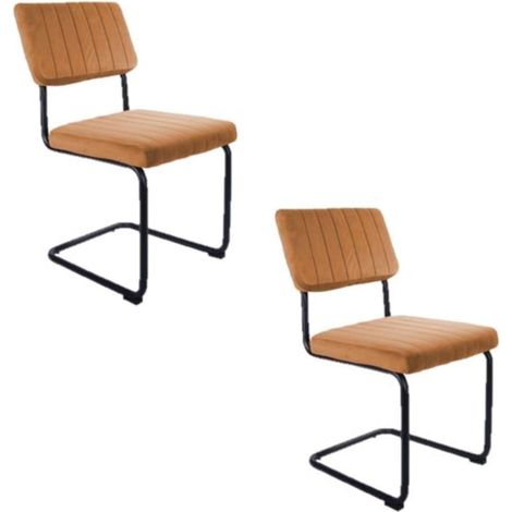 Lot de 2 chaises en velours avec assise rembourrée KEEN (1/3)
