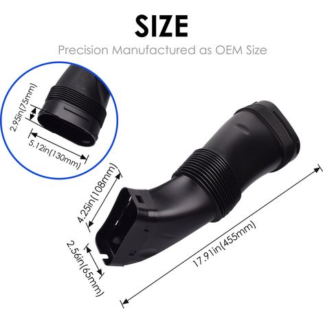 13717582310 Engine intake shoe suitable for BMW 535i/535i GT/640i/740i (1/4)