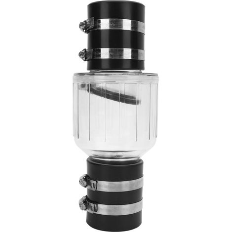 Clapet anti-retour silencieux pour pompe de puisard, transparent, pour tuyau en PVC de 2 pouces, avec clapet à ressort (1/5)