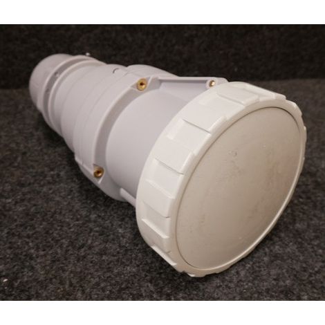 Prise mobile 2P+T 63A femelle clapet gris 50-250V CC 3h étanche IP66/IP67 OPTIMA (1/2)