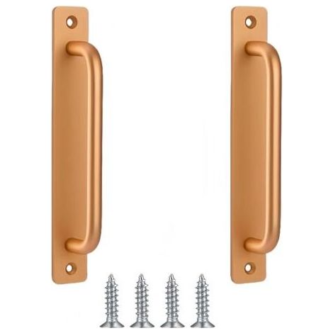(dorée,148mm)2 Pièces Poignée de Porte de Grange Coulissante,Poignées Traction de Porte pour Grange, Porte en Bois, Jardin Extérieure,Armoire Placard (1/5)