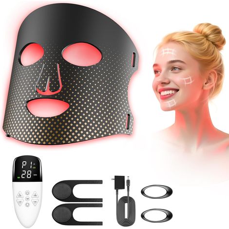 Red Light Facial Therapy Mask,  Red Light Mask,  Infrared LED Mask 660nm & 850nm,  Near Infrared Light Therapy,  Valentine's Day Gifts for Her (1/5)