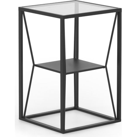Table d'appoint en métal noir (1/5)