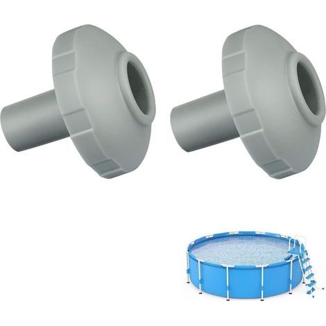Set mit 2 Pool-Einlaufdüsen mit kleinen Sieben, drehbare Einlassdüse für Schwimmbecken, ideal für Aufstellpools, 2,7 x 8,5 x 9 cm (1/5)
