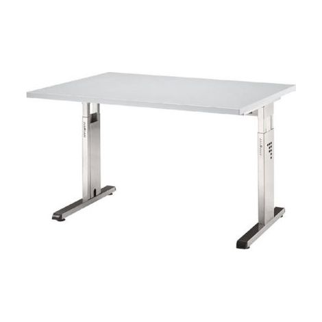 Schreibtisch Bela H650-850xB1200xT800mm lichtgrau gerade Form C-Fuß HAMMERBACHER (1/5)
