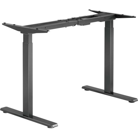 Wiltec Telaio doppio motore per scrivania motorizzata max 100 kg regolabile in altezza 720-1200 mm, Standing desk