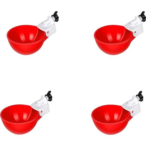 Abbeveratoio automatico per polli, compatibilità versatile, facile installazione, rosso (1/2)