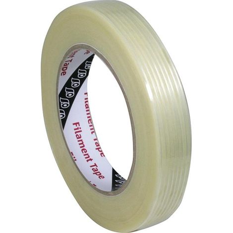 Gerlinger Filament Klebeband 50m x 15mm, transparent längsverstärkt