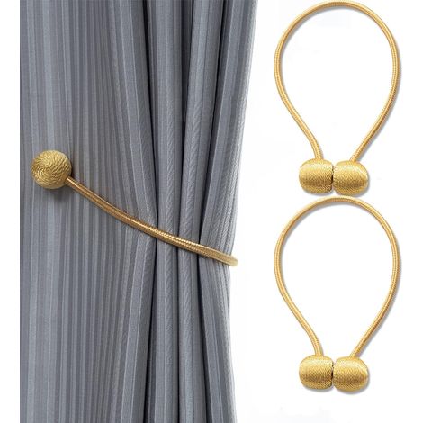 Lot de 2 attaches de rideaux magnétiques, supports décoratifs pour maintien de rideaux (1/3)