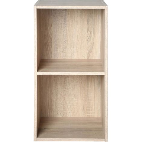 Calicosy – Chiffonnier 2 cases décor bois – Dimensions 29,5 x 31,5 x 61,3 cm – Panneaux de particules et MDF – Poids 6 kg