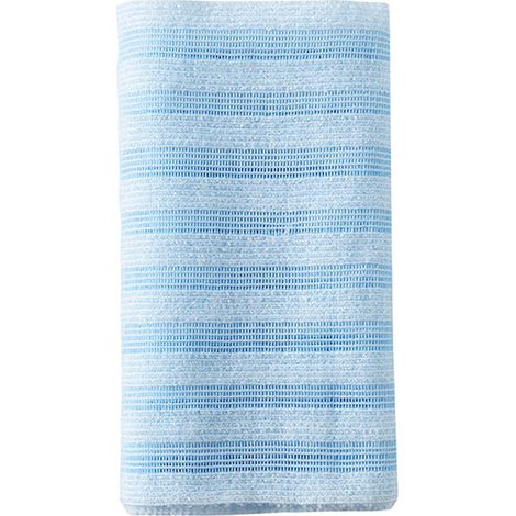 Ensemble de 2 pièces pour le dos (rayures bleues), comprenant une serviette de douche exfoliante et un gant de toilette exfoliant extra-long pour hommes et femmes, idéal pour le nettoyage et le massag (1/5)