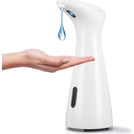 Dispensador automático de jabón con sensor infrarrojo，Dispensador de jabón sin contacto de 200 ml，Blanco (1/5)
