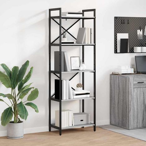 Bücherregal Graues Sonoma 56 x 34 x 171 cm Holzwerkstoff