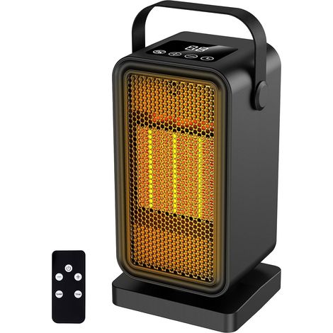Chauffage Soufflant Portatif Radiateur Soufflant Électrique avec Télécommande 2 Modes 12H Minuterie PTC Céramique Chauffage d'appoint pour Bureau Chambre Salon (1/5)