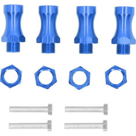 Adaptateur d'extension de roue métallique 12-17mm, élargisseur hex 30mm pour voiture RC 1/10 tout-terrain, bleu foncé (1/5)