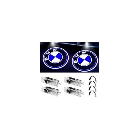 (Lot de 4) Lumières de porte de voiture Logo Projecteur Welcome Lights Compatible avec BMW Accessoires 1/3/4/5/6/7/M/X/Z/GT Series