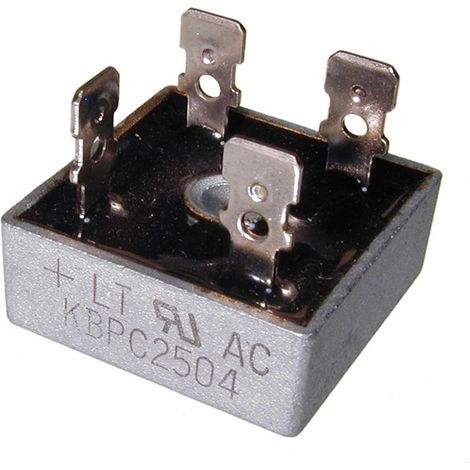 Brücken-Gleichrichter 400V 25Amp FASTON Maße 28x28mm KBPC2504F