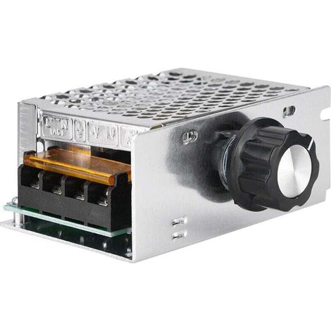 Regulador de intensidad de motor de 220 V, regulador de voltaje de CA de 4000 W, regulador de intensidad de voltaje de 220 V, regulador de velocidad del motor, regulador de velocidad del motor eléctri (1/4)
