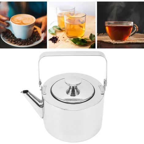 Théière en acier inoxydable épais pour infuser le thé aux fleurs, avec filtre, bouilloire, plaque à induction, plaque de cuisson, grande théière de 1,5 L pour infuser le thé chinois traditionnel. (1/5)
