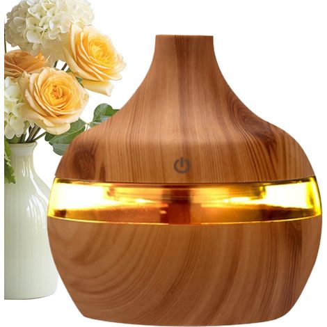 Luftbefeuchter-Diffusor – Aromavernebler mit ätherischen Ölen, farbwechselndem Nachtlicht, persönlicher Luftbefeuchter  Sanfte und kontinuierliche Raumbefeuchtung (1/5)