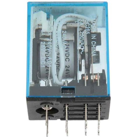 Relais Intermediaire - 8 Broches - Alimentation DC 24 V / AC 220 V - Coque Transparente - Bobine En Cuivre Pur - Contacts Argentés (1/5)