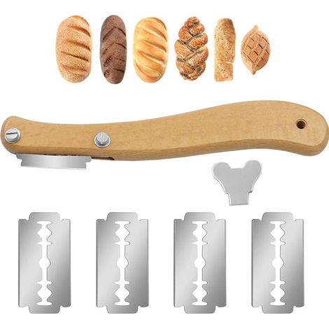 7 Pièces Pâte à Pain Boulanger, Lame a Pain Boulanger, Couteau de Boulanger, Convient pour Couper le Pain, Tailler la Forme du Pain, Embellir les Aliments