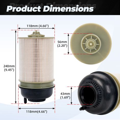 PF9908 Diesel Engine Kit - Beige Fuel Filter Element (1 piece) (1/4)
