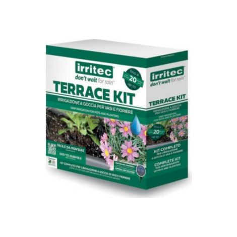 Kit Irrigazione Completo Terrace con 20 Punti Goccia e Centralina Irritec