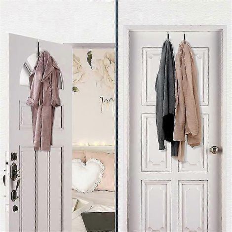 Crochets de porte double face pour vêtements. Crochet porte-serviettes pour salle de bain, lot de 4 crochets pour couronne. (1/4)