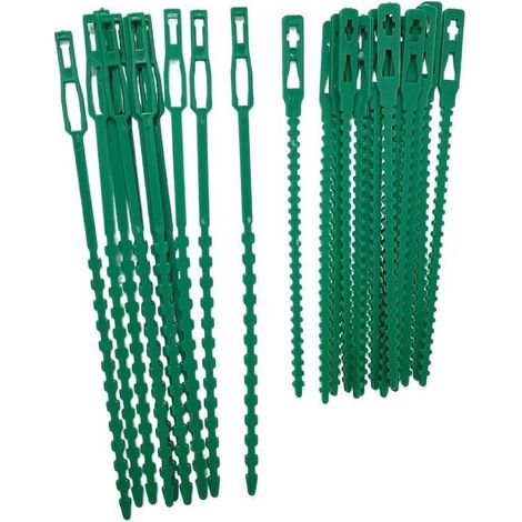Attaches réglables pour plantes, lot de 200 – Attaches de jardin en plastique – Attaches de câble réutilisables pour plantes vertes et arbustes (1/4)