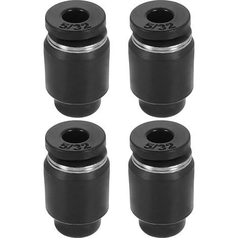 BUNTHAUS Lot de 4 raccords pneumatiques de style bouchon pneumatique, tube OD en plastique pour connecter le tuyau d'air pour systèmes hydrauliques et pneumatiques