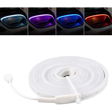 Fahrzeugmodifikationsset für Tesla Model 3/Y, LED-Lichtleisten-Kabelbaum für den vorderen Kofferraum (Fernbedienung mit integrierter Batterie), RGB. (1/5)