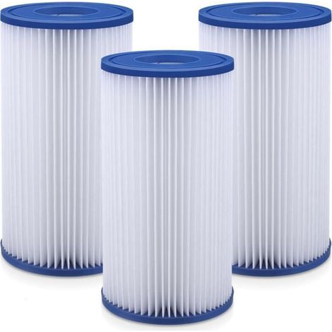 APEX Filtres de rechange pour piscine, compatibles, s'adaptent parfaitement aux cartouches filtrantes Bestway type III, lot de 3 (1/5)