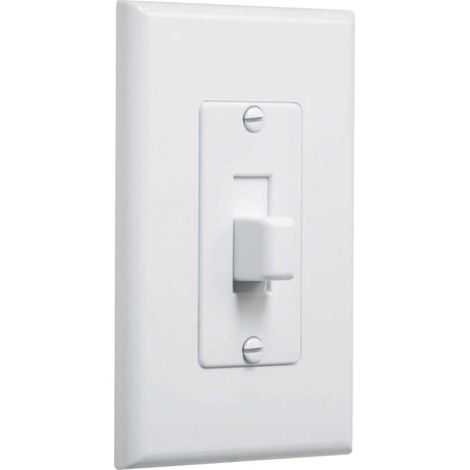 Lot de 5 plaques murales cache-prises avec interrupteur à bascule style décorateur Blanc (1/5)