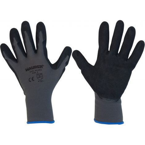 GUANTI LAVORO NITRILE "NITROFIT" TG. 8" MAURER DORSO NYLON - CF. CAVALI