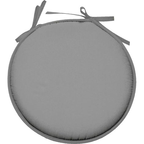 Galette de chaise ronde Unie Pop color 40 cm Gris souris