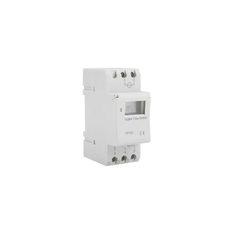 15-A-DIN-Schienen-Programmierbarer Schalter mit programmierbarem Zeitrelais, digitalem LCD-Display (AC 220 V) – Crezuo