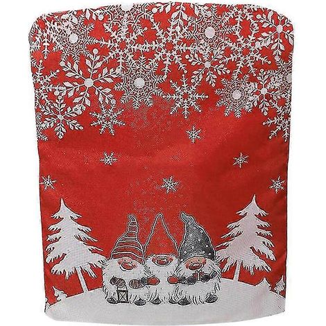 Adornos navideños, juego de sillas de tela no tejida con diseño de muñeco de nieve anciano de dibujos animados, juego de taburetes para fiestas, decoración n.º 4433 (1/3)