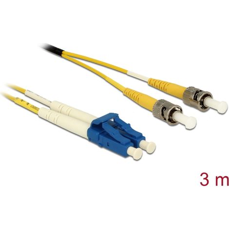 Delock Cabe de fibra Ã³ptica LC Duplex  ST Duplex monomodo OS2 3 m