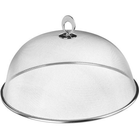 Cloche en acier inoxydable 30 cm – Avec grille d’aération – Idéale pour fromages et fruits – Design contemporain (1/3)