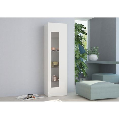 Vetrina 1 Anta 45x 34x162 cm Daiquiri Bianco Lucido (1/4)