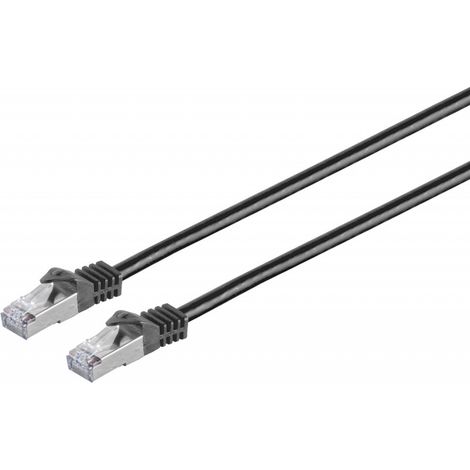 S/CONN Tecline Patchkabel S/FTP Cat 7 schwarz 0.25m - Cable - Network (75511-0.25S)